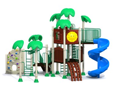 Equipo de juegos al aire libre comercial de diapositivas de plástico para niños TQ-ZR1168
